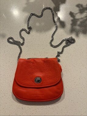 Liebeskind red Leather Crossbody with Silver Chain
